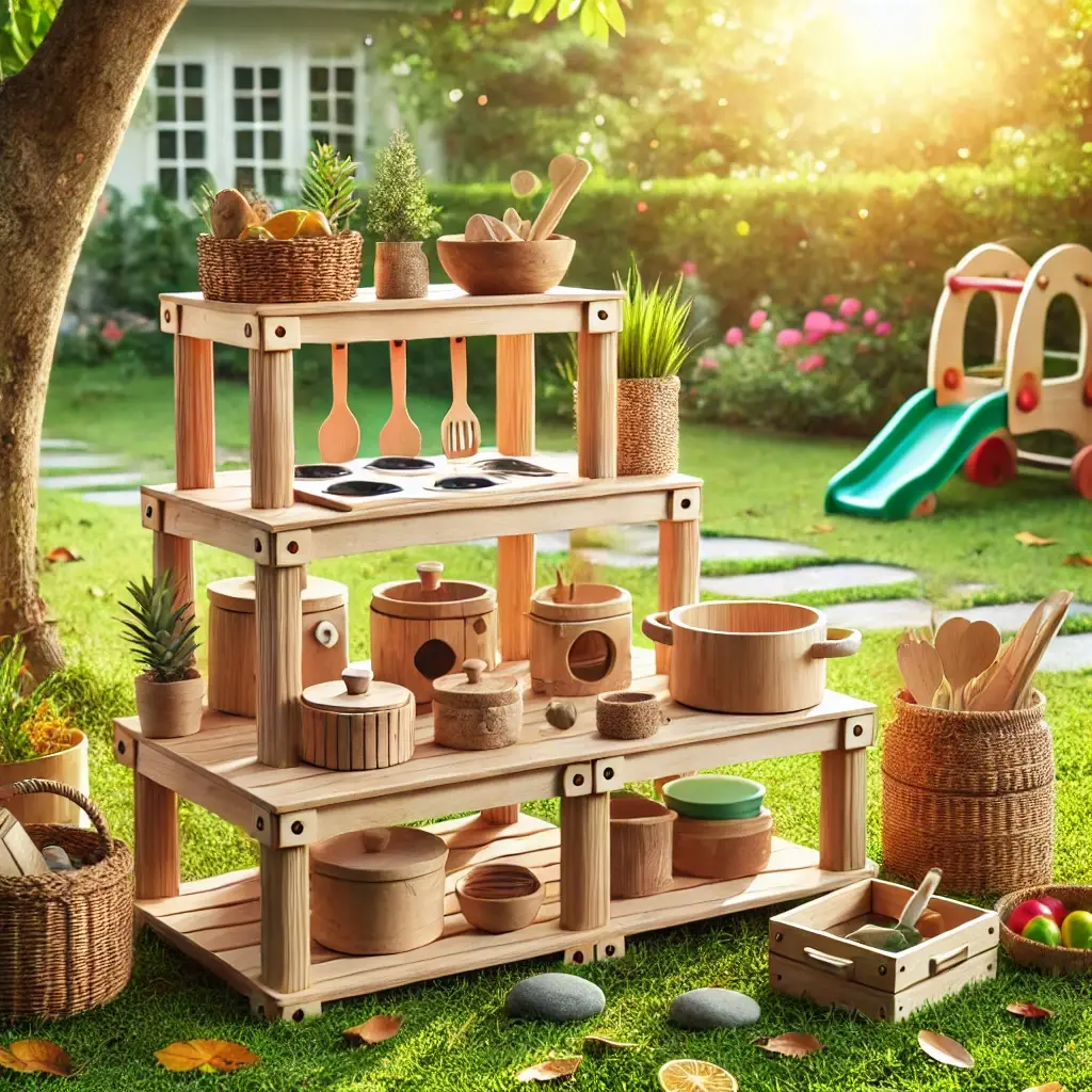 how to make a mud kitchen