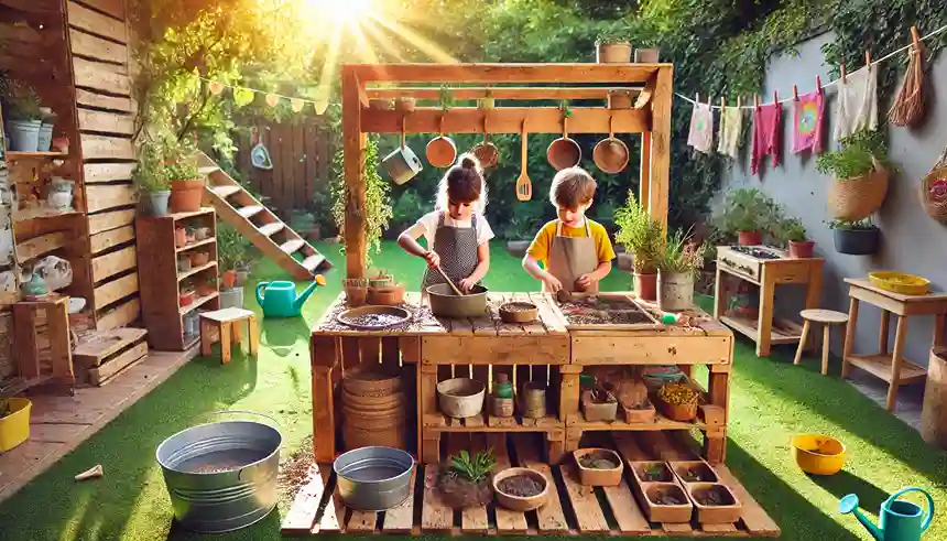 mud kitchen for preschool