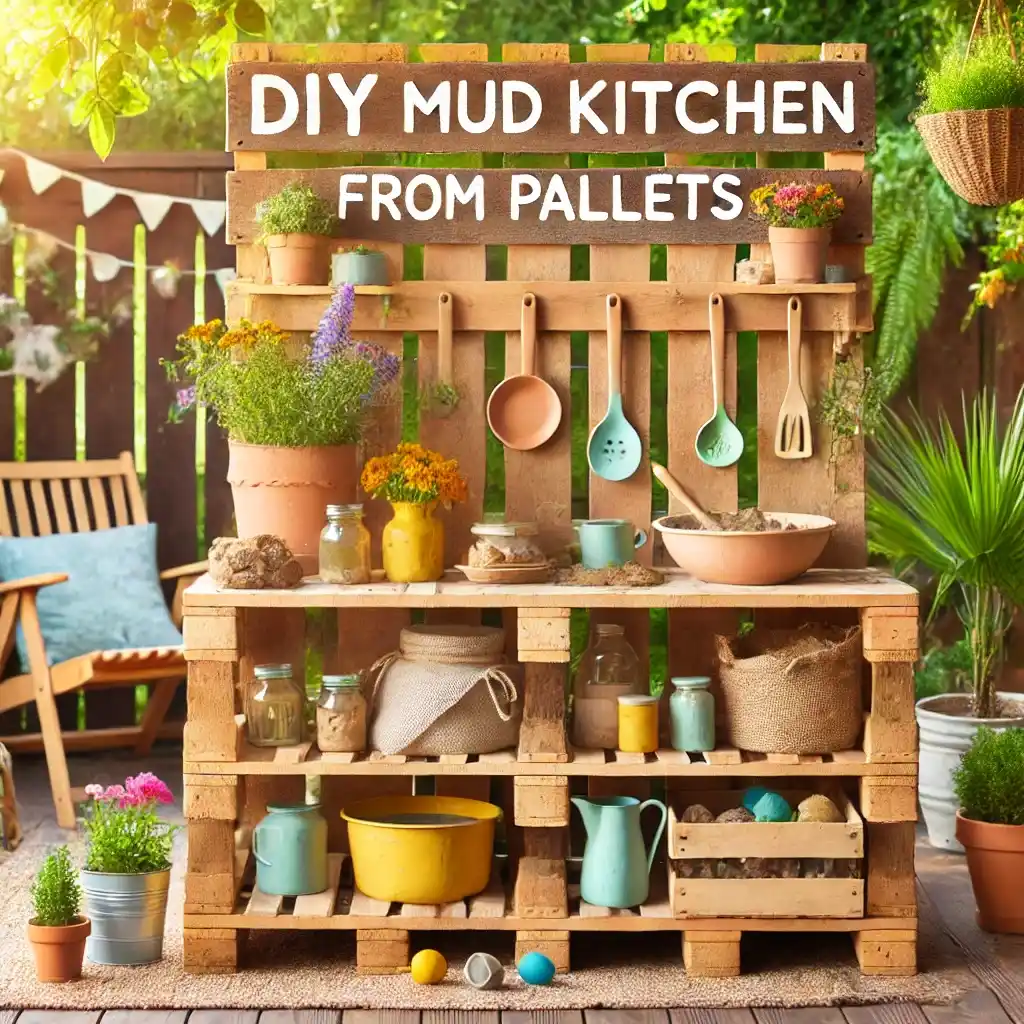 mud kitchen from pallets