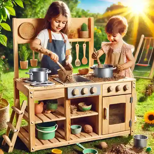 outdoor mud kitchen play