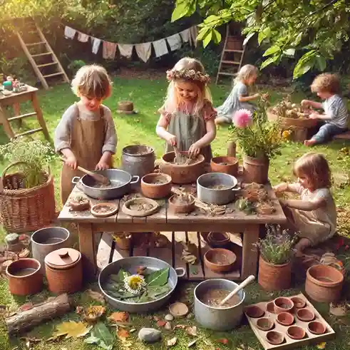 outdoor mud kitchen