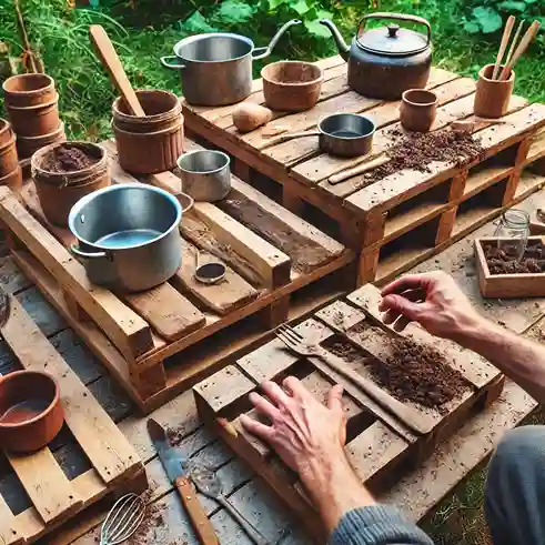 simple diy mud kitchen