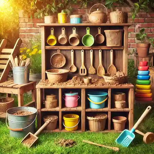 wooden mud kitchen