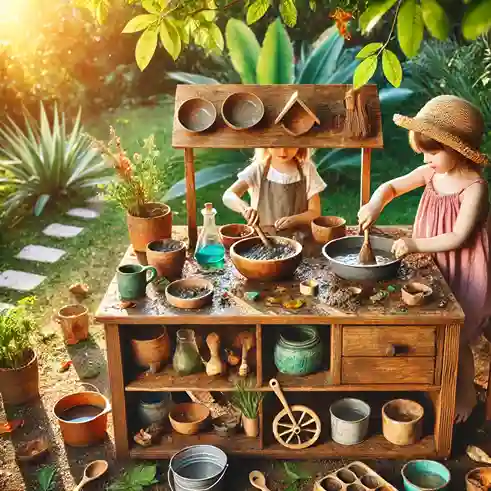 mud kitchen play