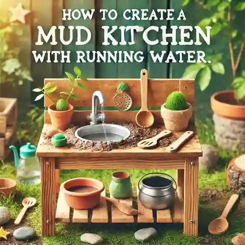 mud kitchen with running water