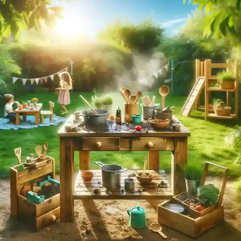 outdoor mud kitchen