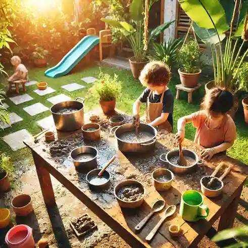 wooden mud kitchen