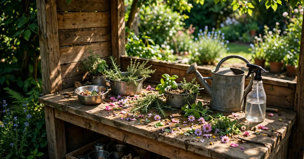 Mud kitchen in summer