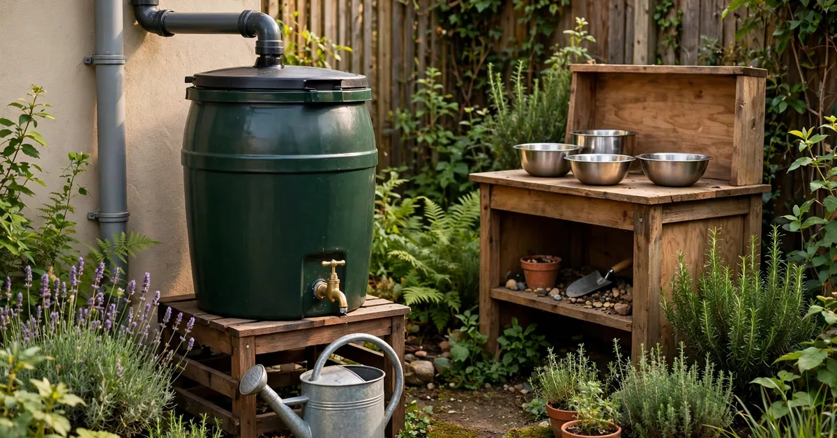 Mud kitchen water butt